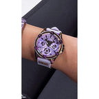 Women Quartz Purple Dial Chronograph Silicone Watch GW0536L4