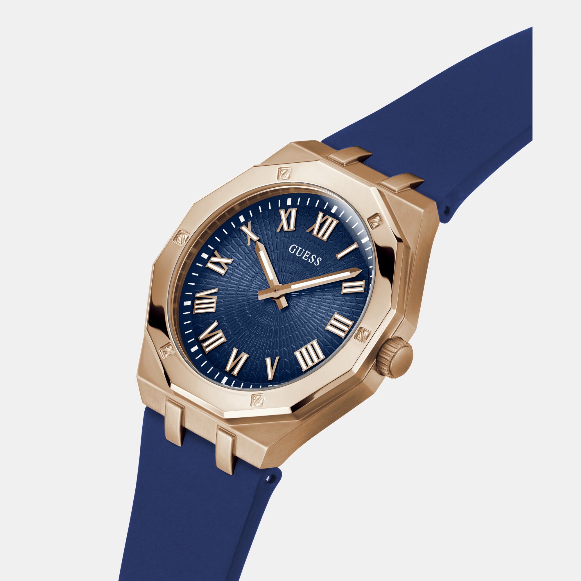 Guess blue 2024 face watch