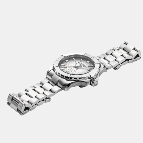 Deep Sea 200 Men Quartz Silver Dial Analog Stainless Steel Watch 860833 41 15 70