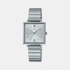 Casio Square Silver Analog watch