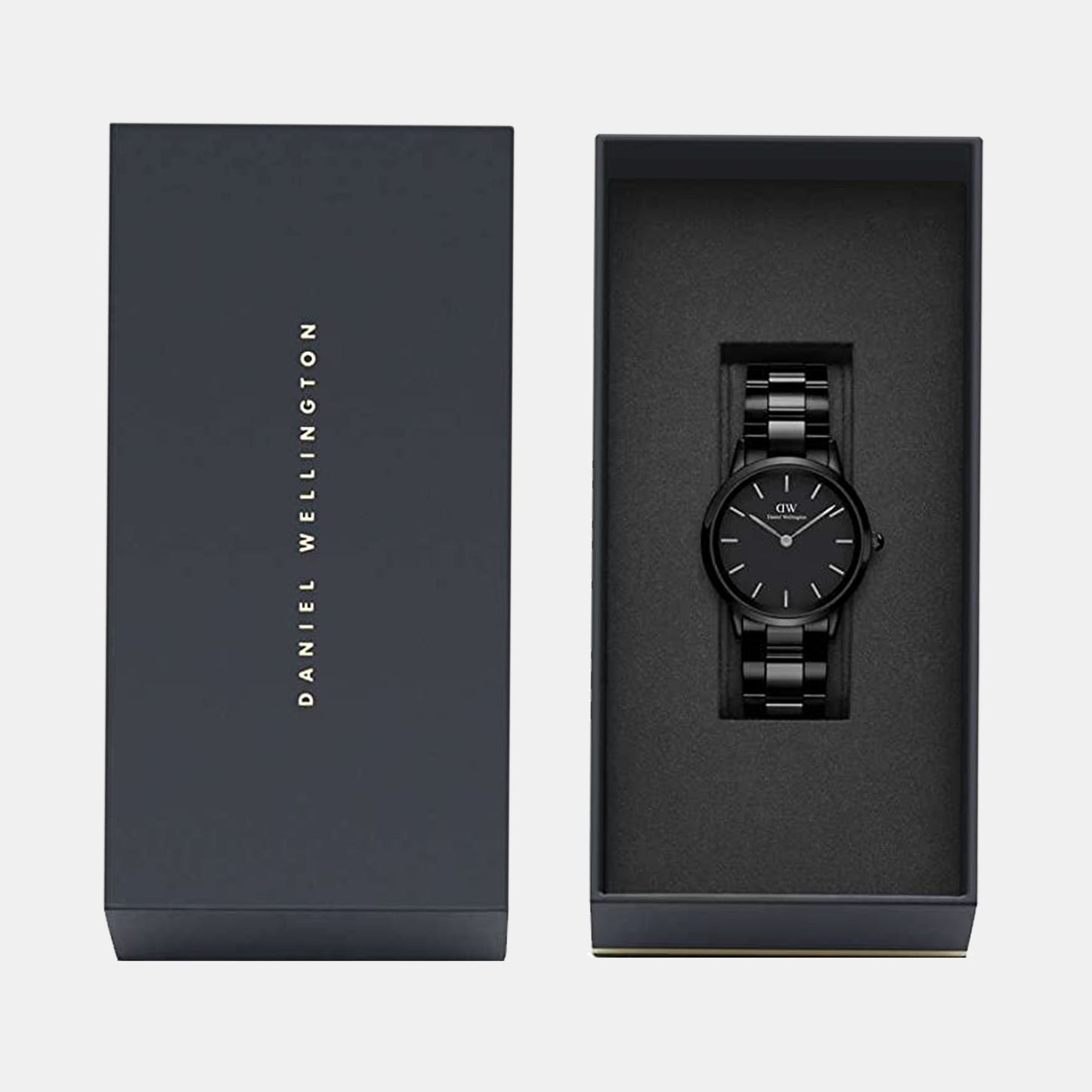 Iconic Women's Black Analog Stainless Steel Watch DW00100414