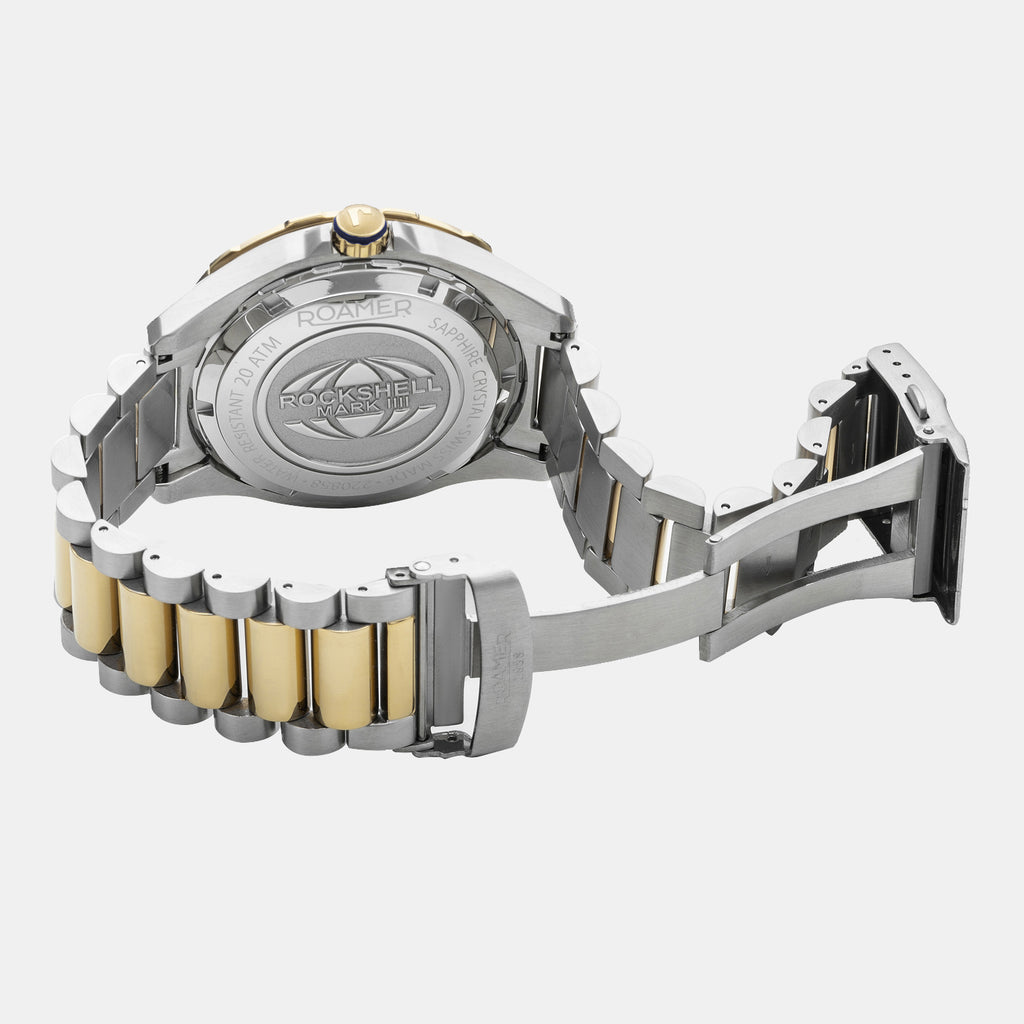 Rockshell Mark III Scuba Men Quartz Blue Dial Analog Stainless Steel Watch 220858 47 45 50