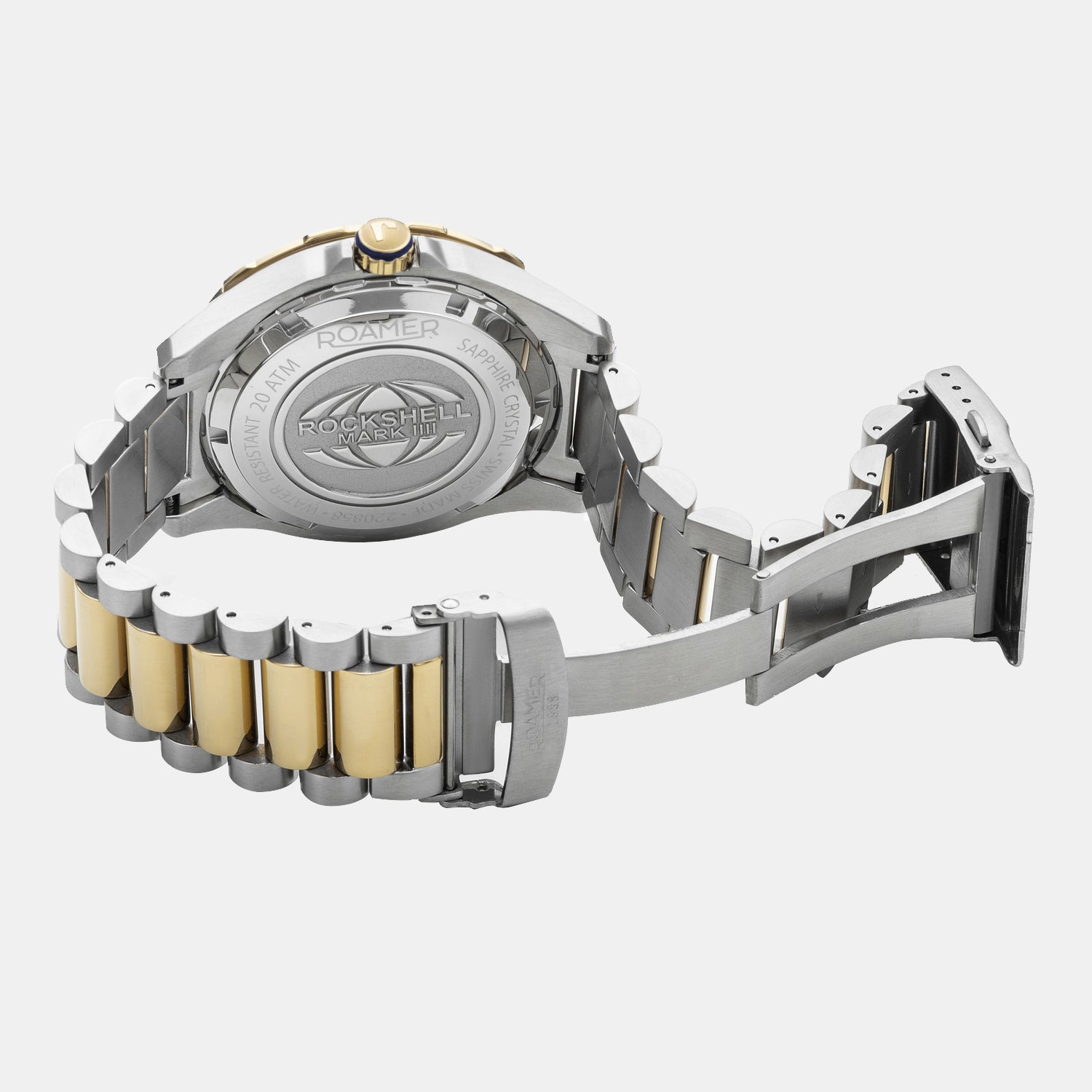 Rockshell Mark III Scuba Men Quartz Blue Dial Analog Stainless Steel Watch 220858 47 45 50