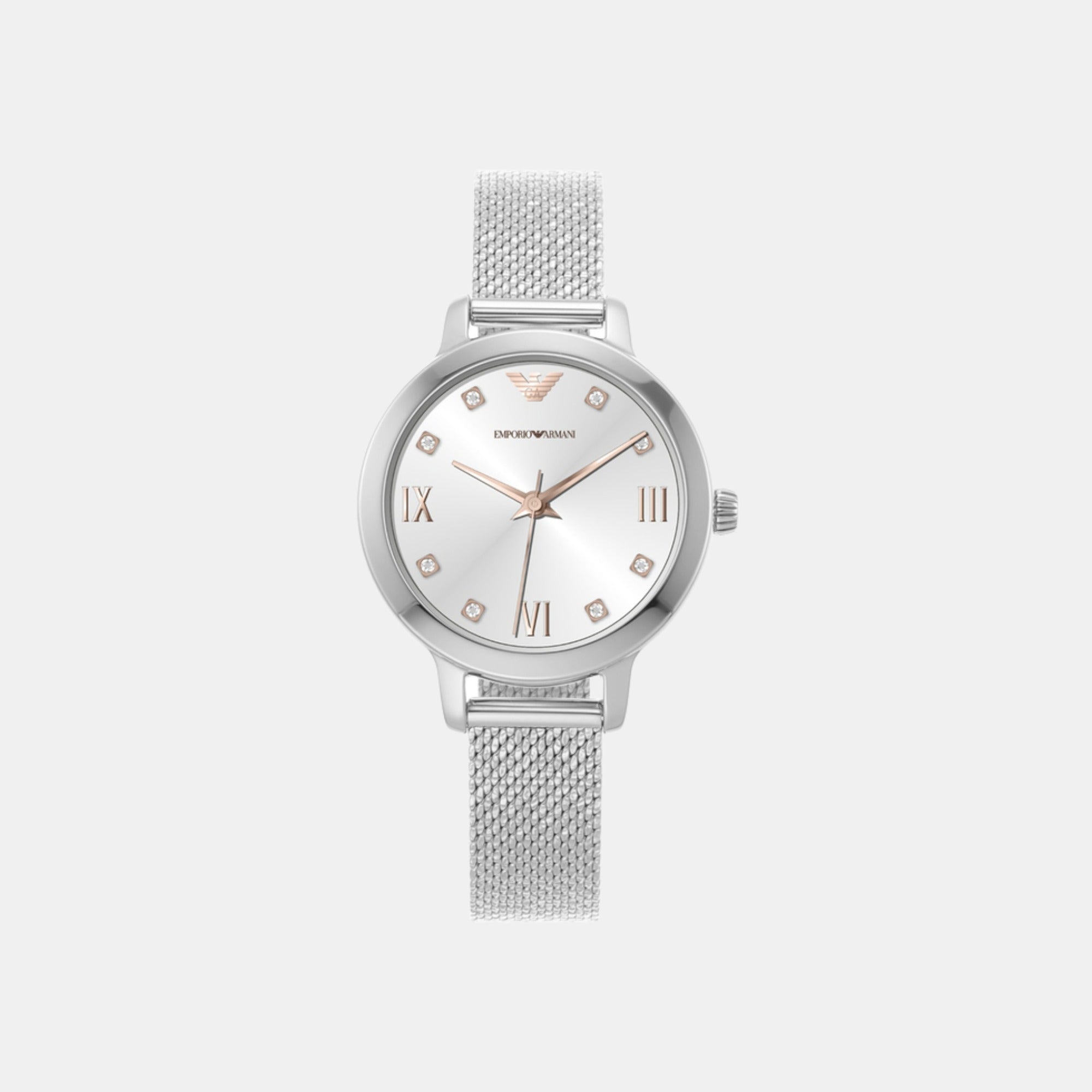 Armani ladies mesh outlet watch