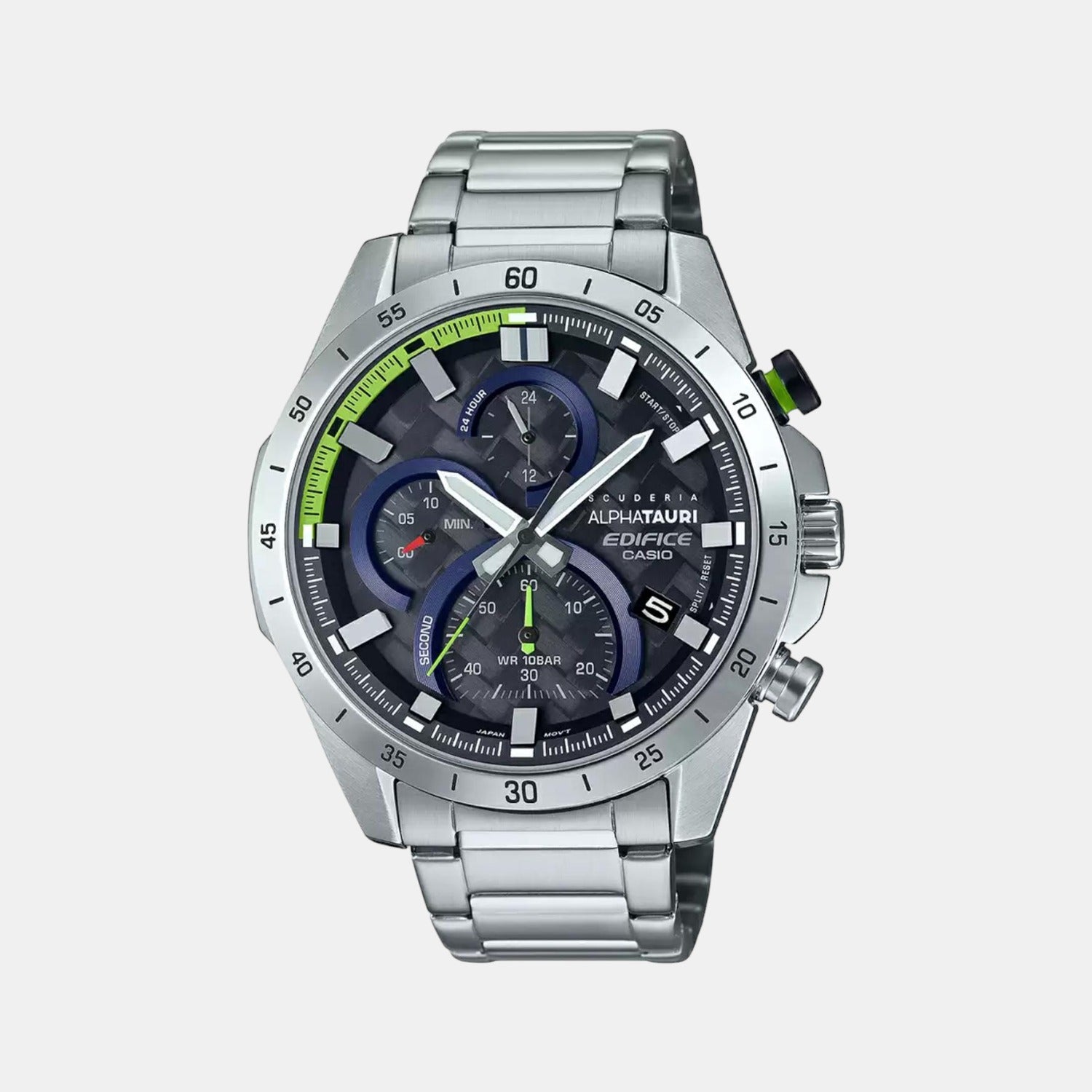 Casio Edifice Men Quartz Black Dial Chronograph Stainless Steel