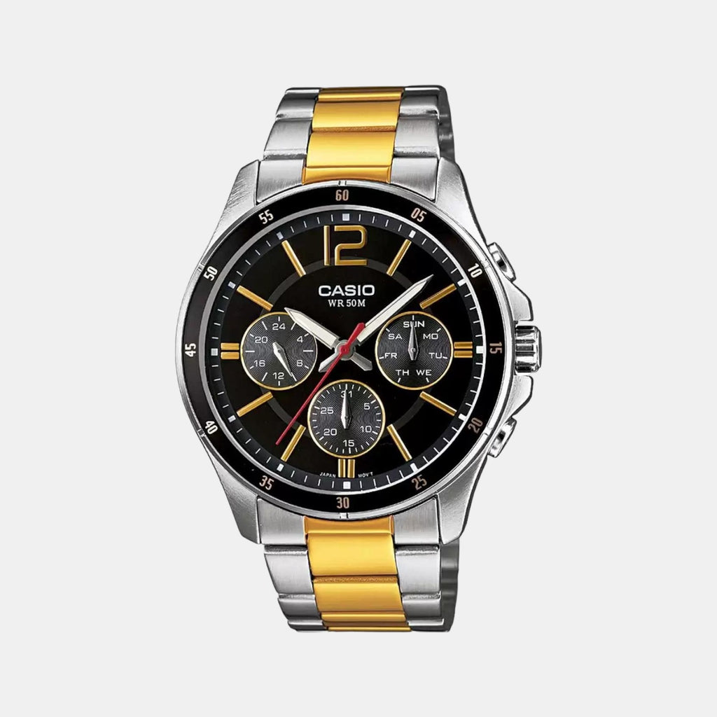 Casio Round Black Chronograph watch
