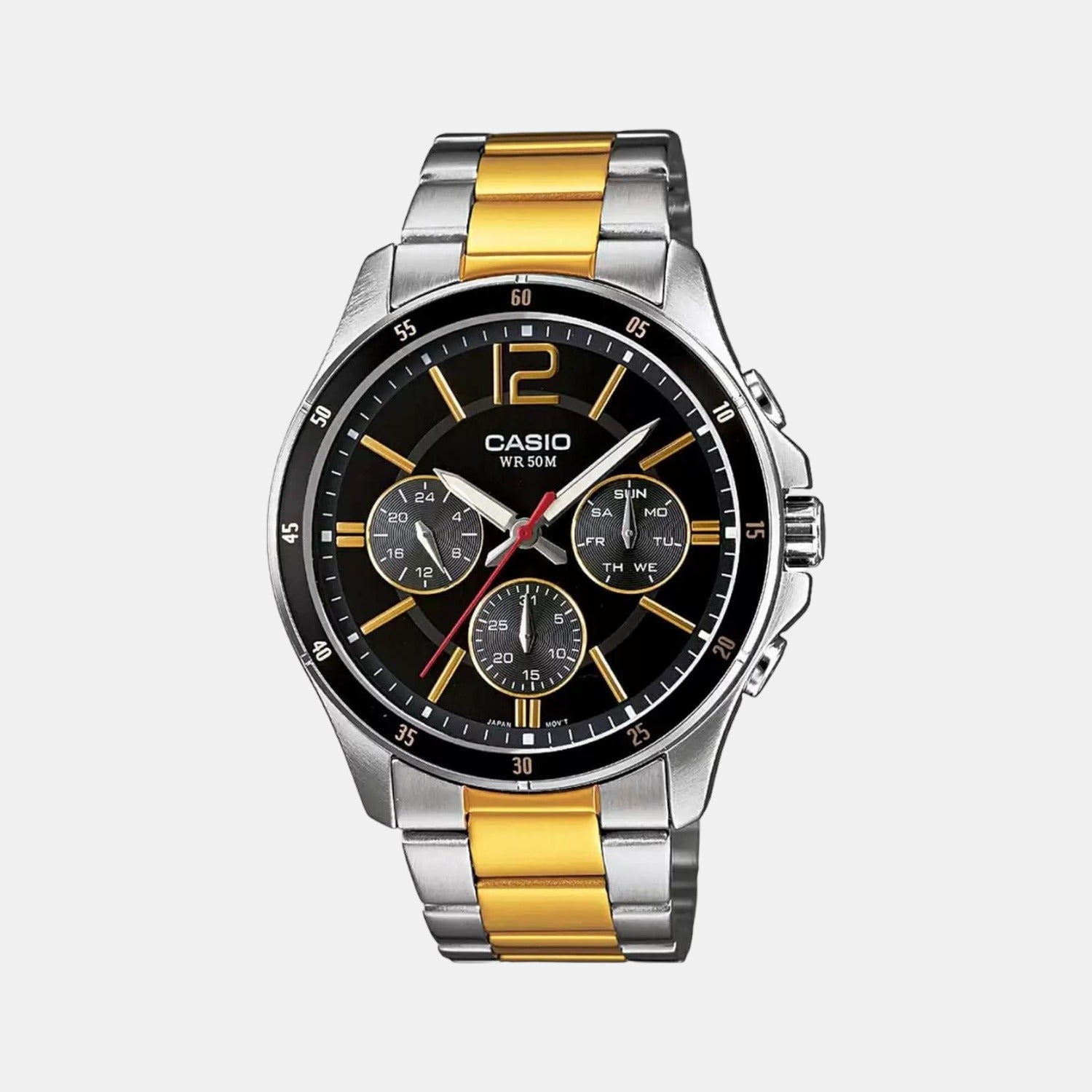 Casio Round Black Chronograph watch