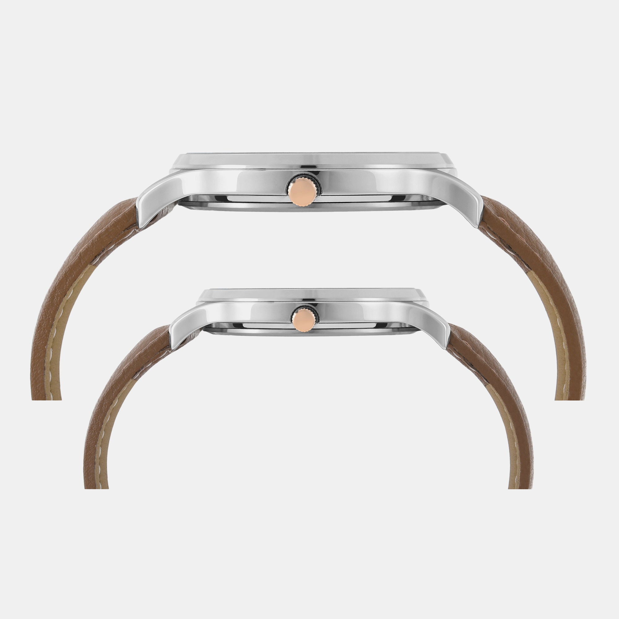 Timex Couple Round Grey watch