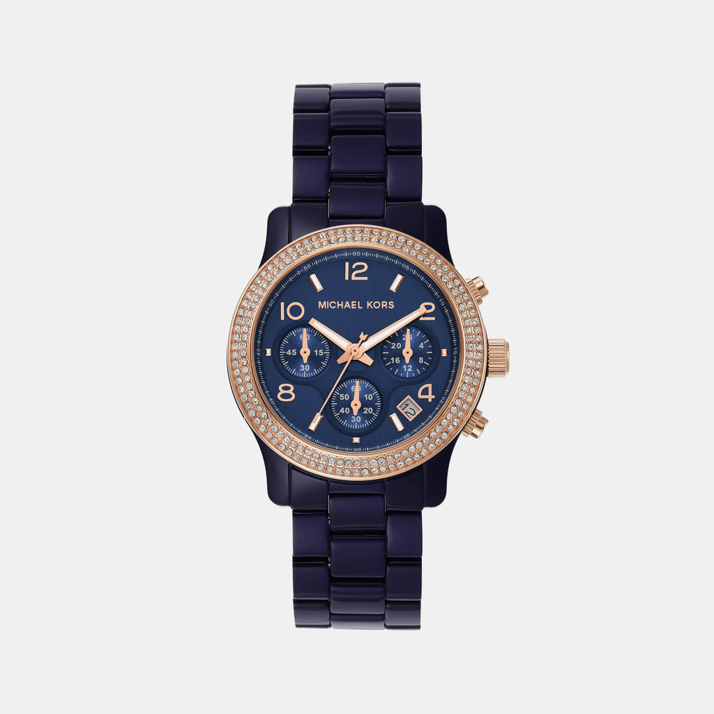Michael Kors Round Blue Chronograph watch