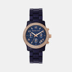 Michael Kors Round Blue Chronograph watch