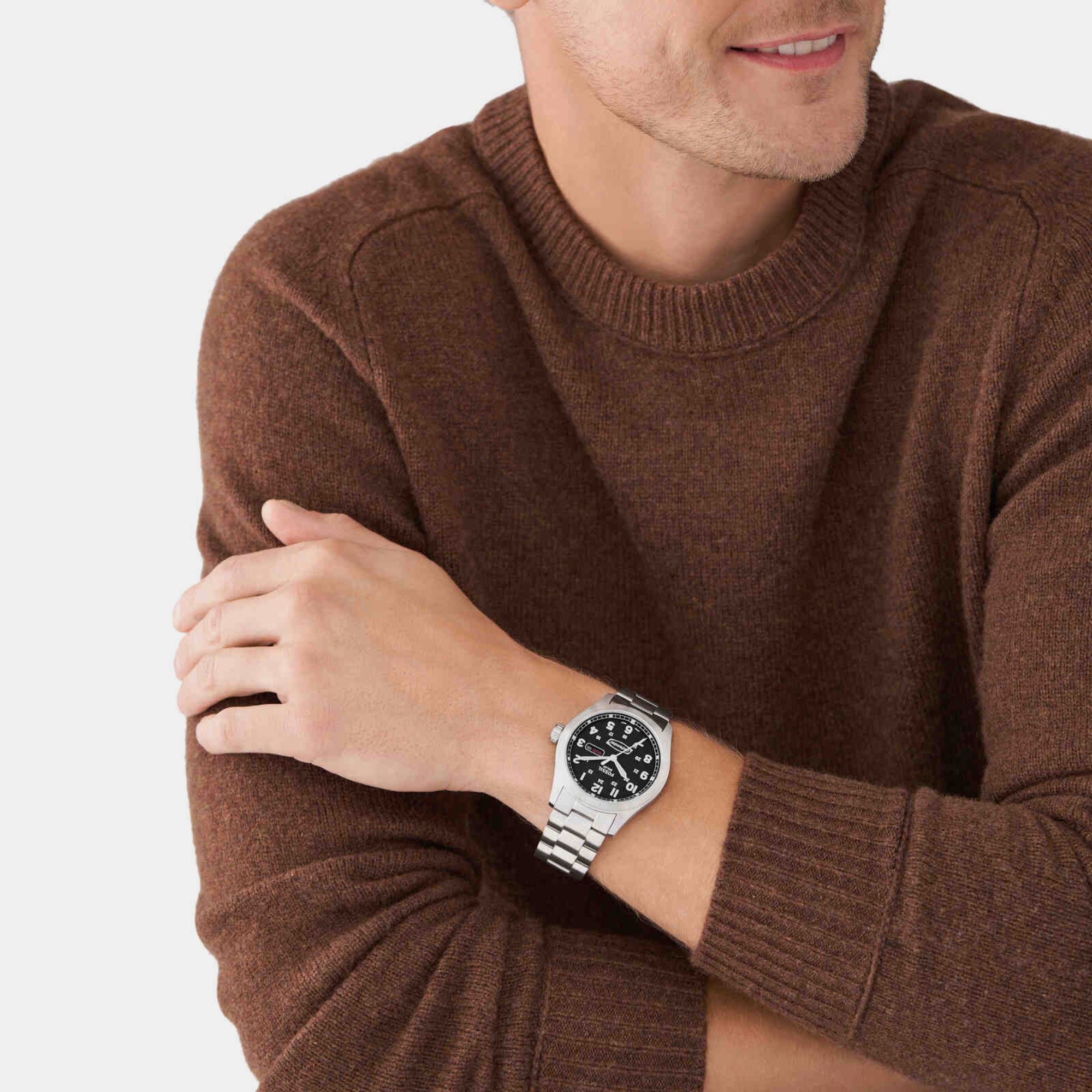 Fossil Men Round Black watch