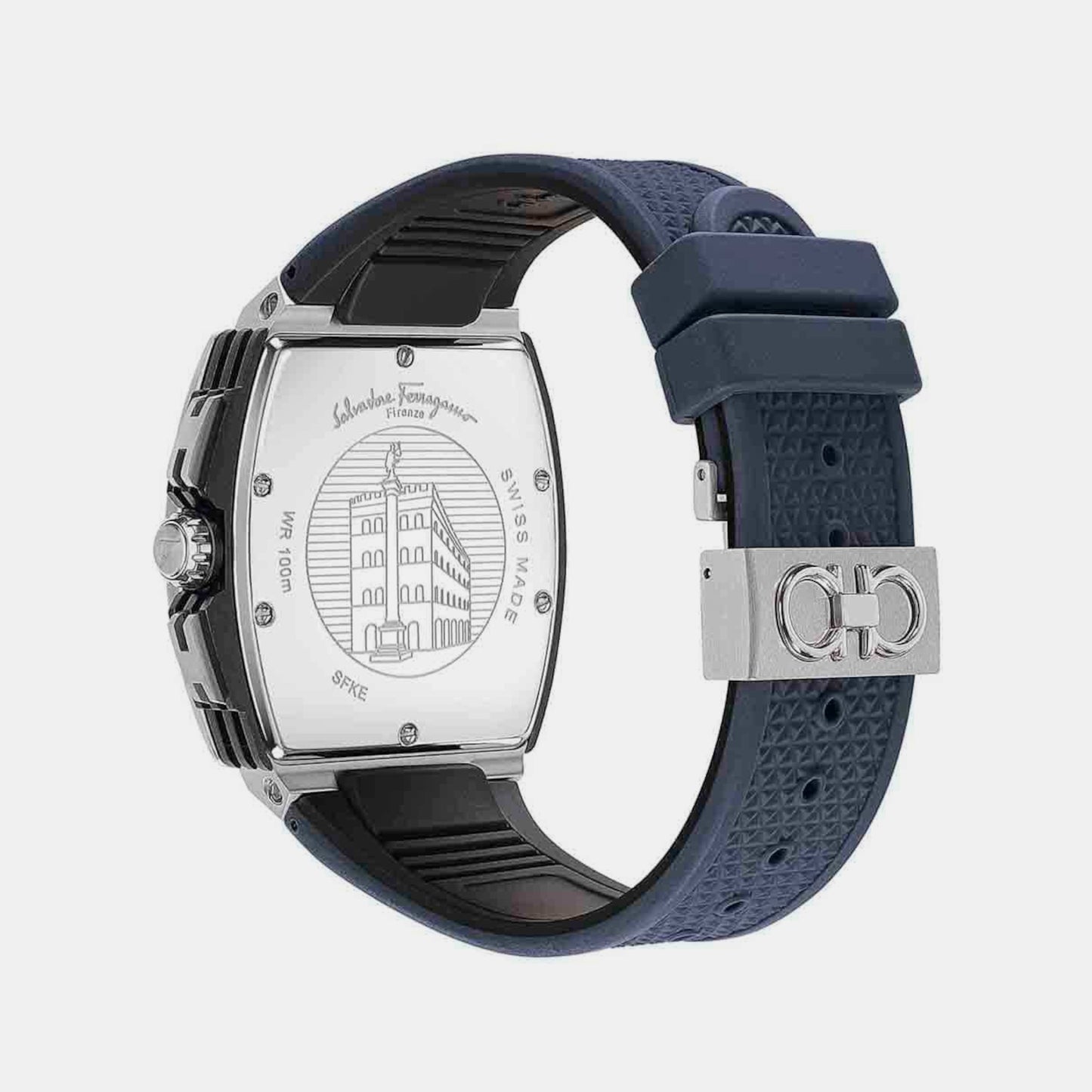 Male Grey Chronograph Rubber Watch SFKE00123