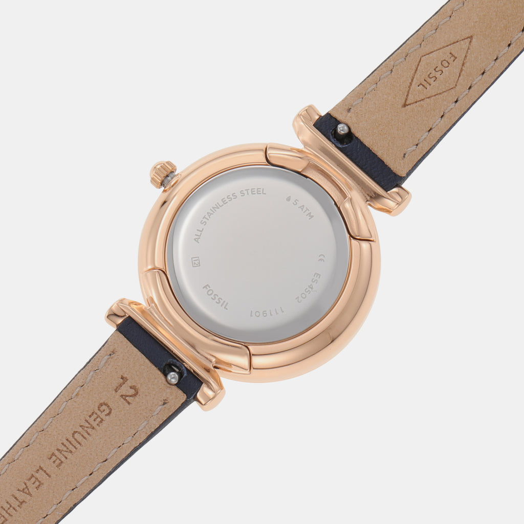 Carlie Women Quartz Two Tone Dial Analog Leather Watch ES4502