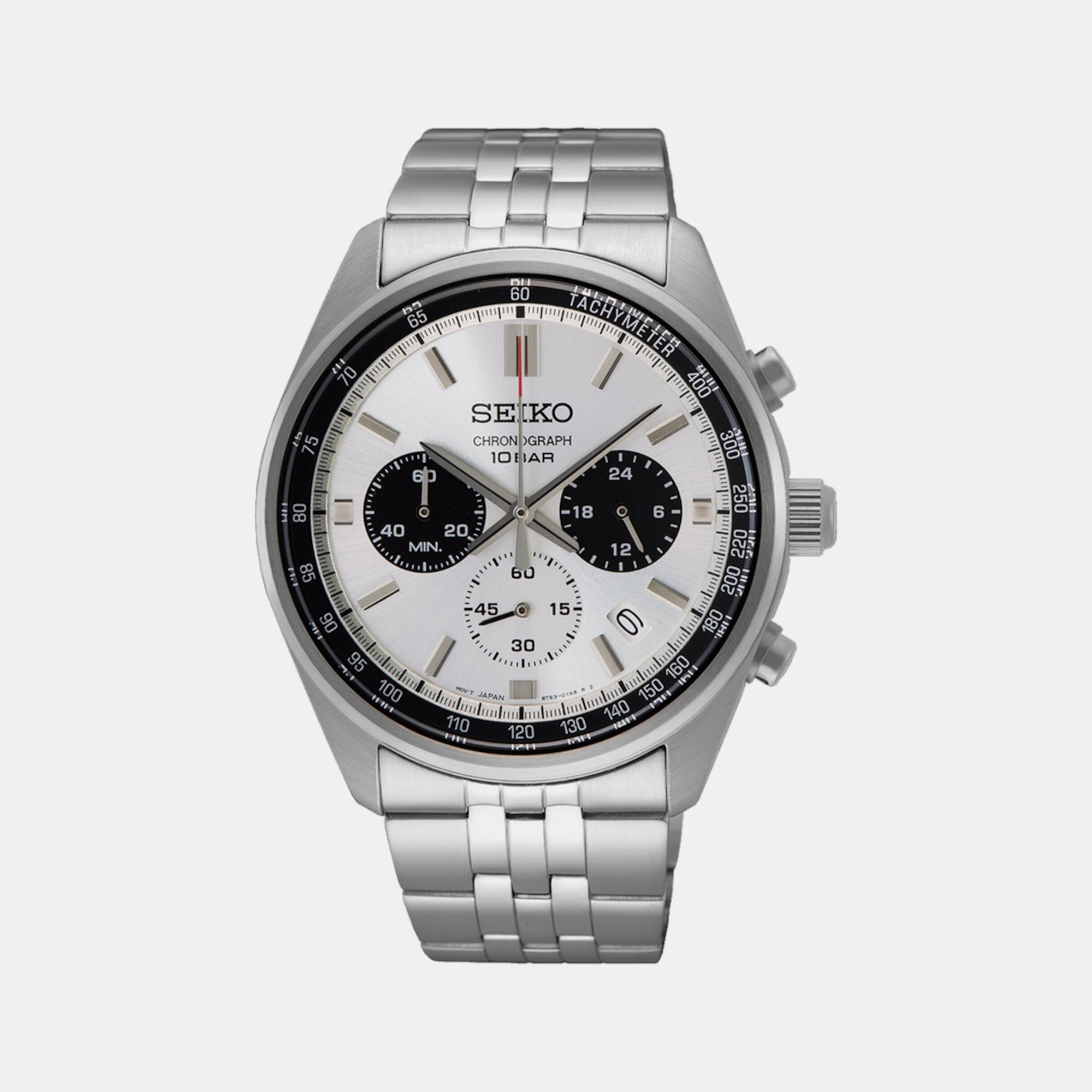 Seiko Round White Chronograph watch