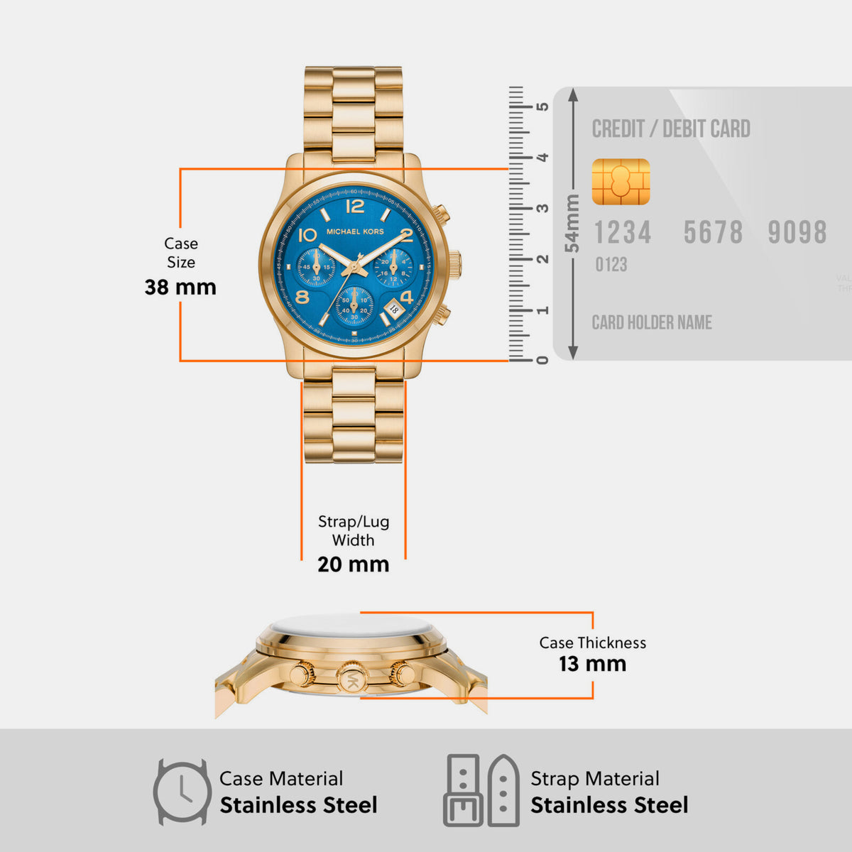 Michael Kors Stainless Steel Round watch