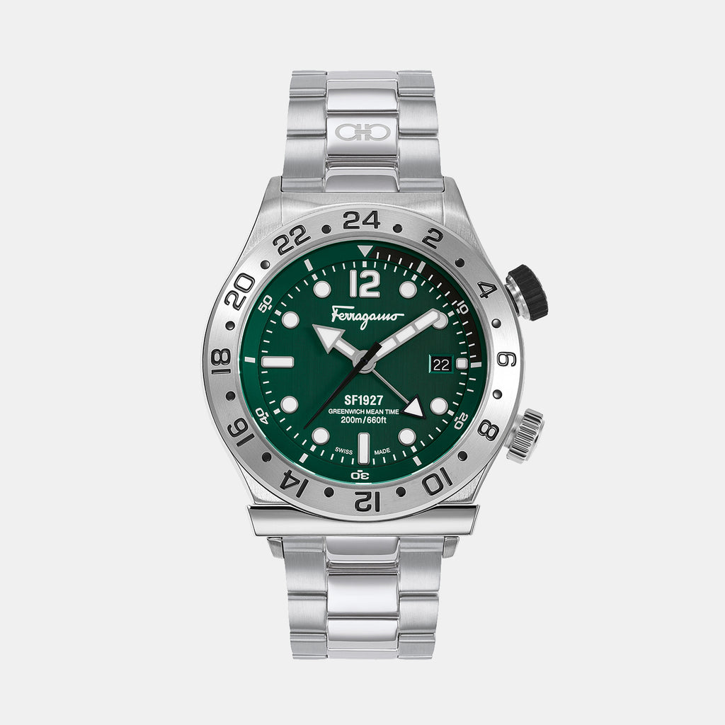 Ferragamo Round Green Analog watch