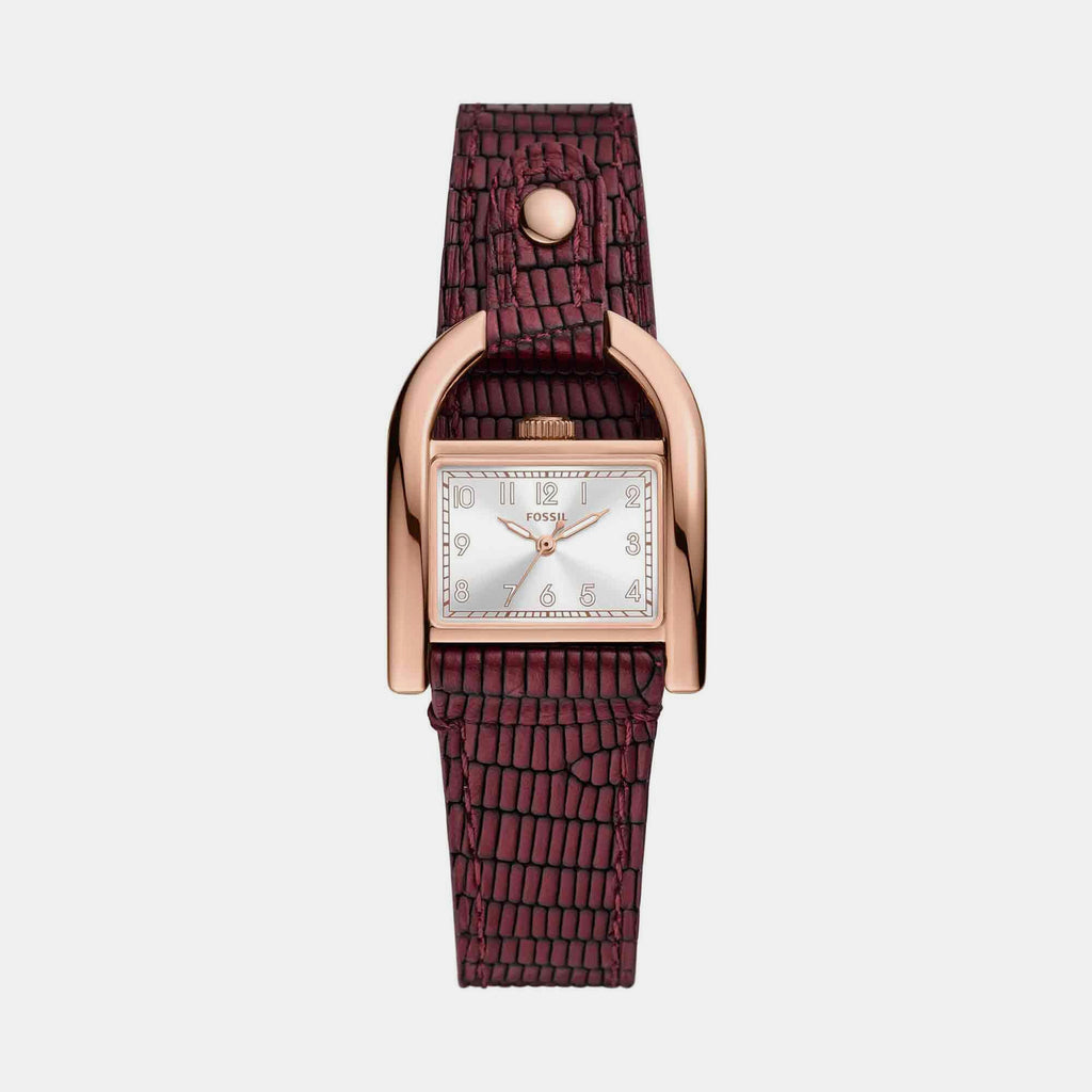 Fossil Rectangular Rose Gold Analog watch