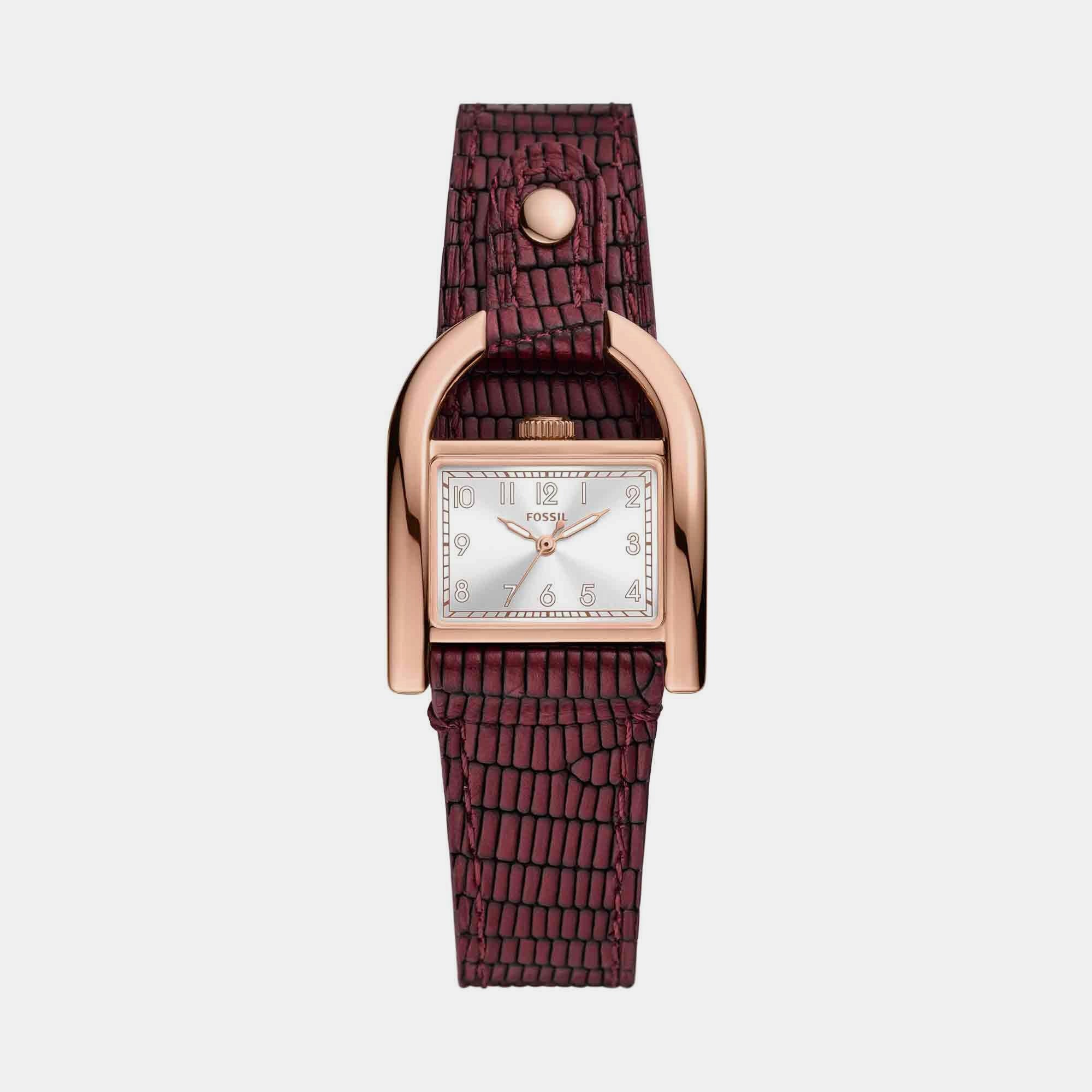 Fossil Rectangular Rose Gold Analog watch