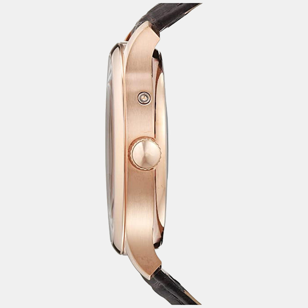 Tradition Men Quartz Silver Dial Multi-Function Leather Watch T0636393603700