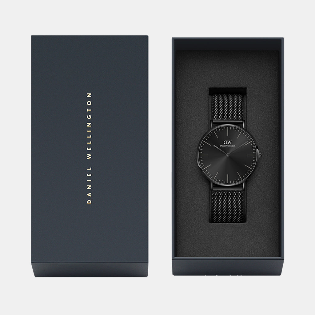 Daniel Wellington Men Round Black watch
