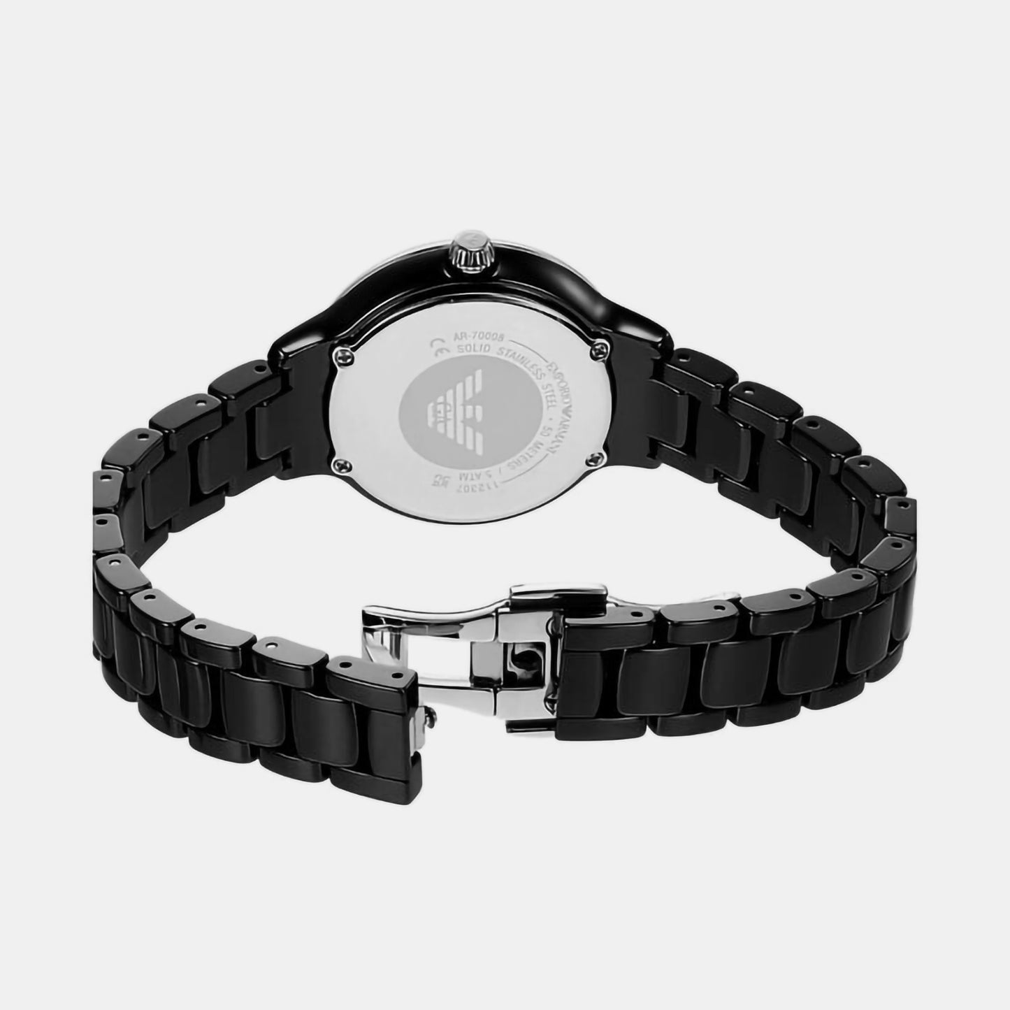 Men's Black Analog Stainless Steel Watch AR70008