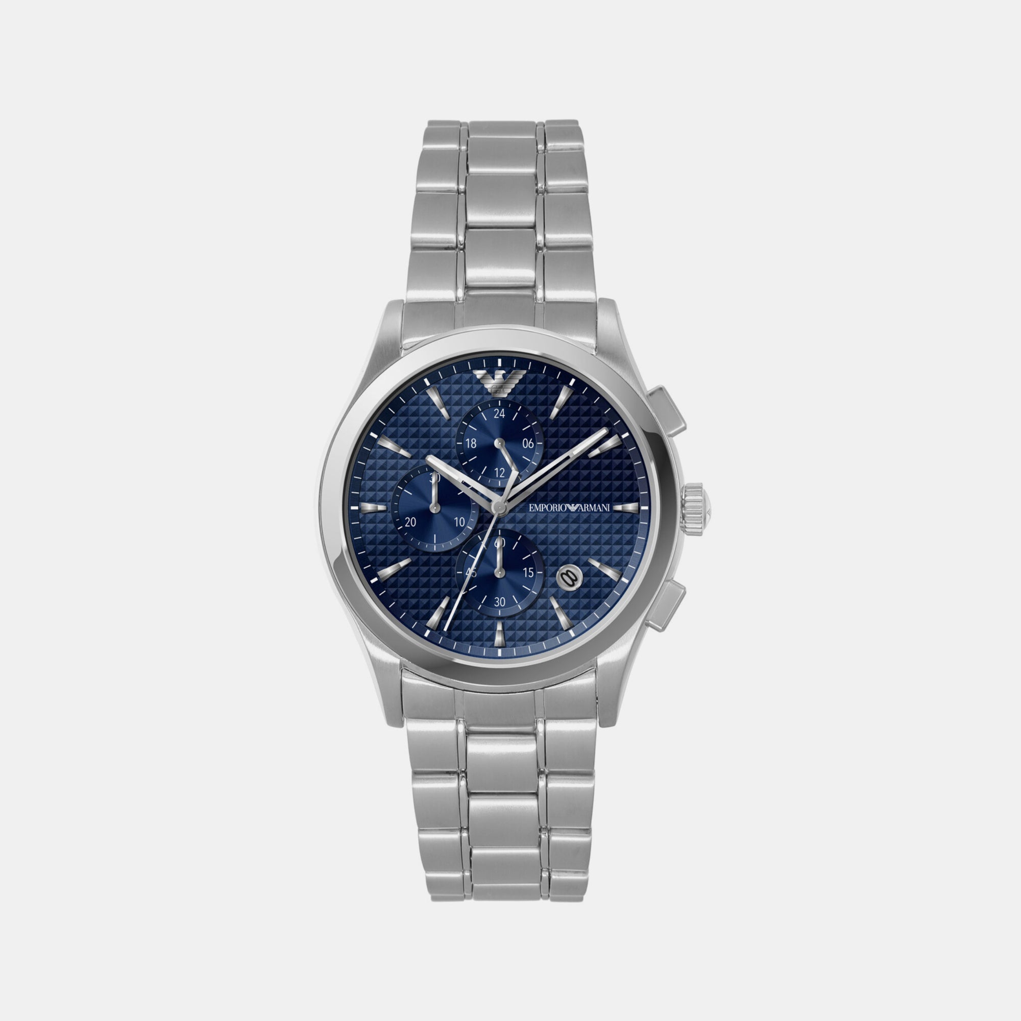 Emporio Armani Round Blue Chronograph watch