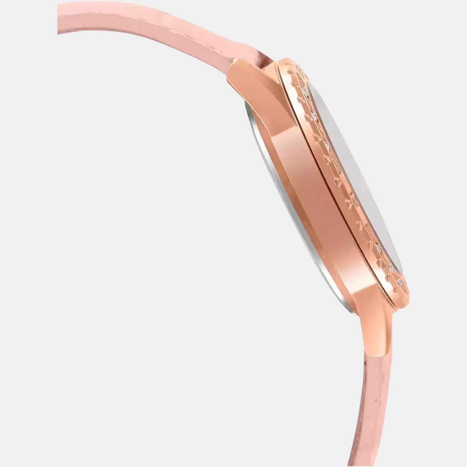 Sheen Women Quartz Gold Dial Analog Leather Watch SH203