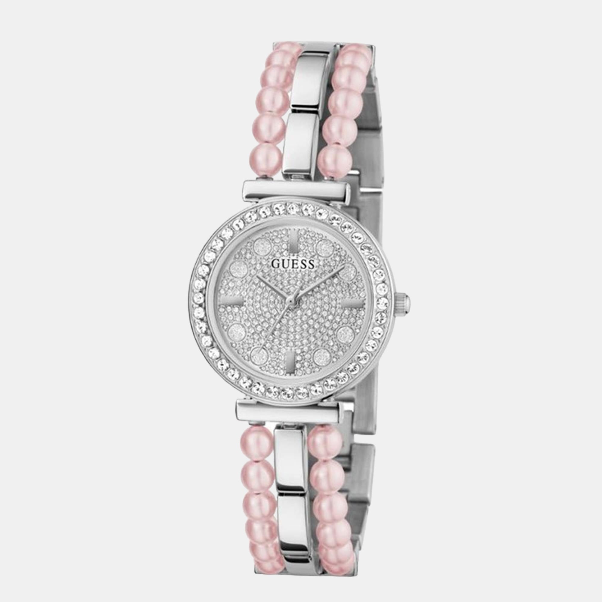 Women Quartz Silver Dial Analog Stainless Steel Watch GW0531L1