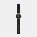 Men Quartz Black Dial Analog Leather Watch SKW6896