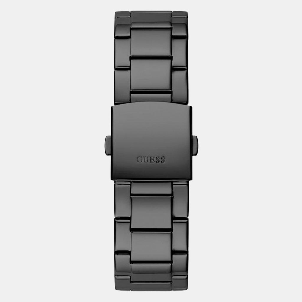 Crescent Men Quartz Black Dial Analog Stainless Steel Watch GW0574G3