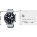 Enticer Men Quartz Black Dial Analog Stainless Steel Watch A2114