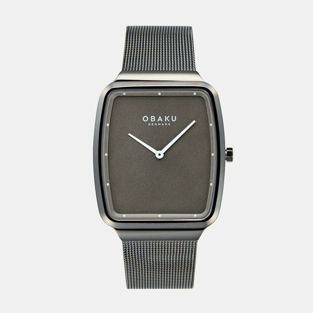 Obaku Rectangular Grey Analog watch