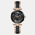 GC Round Black Analog watch