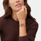 Fossil Rectangular Quartz Analog Women watch