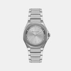 Armani Exchange Round Silver Analog watch