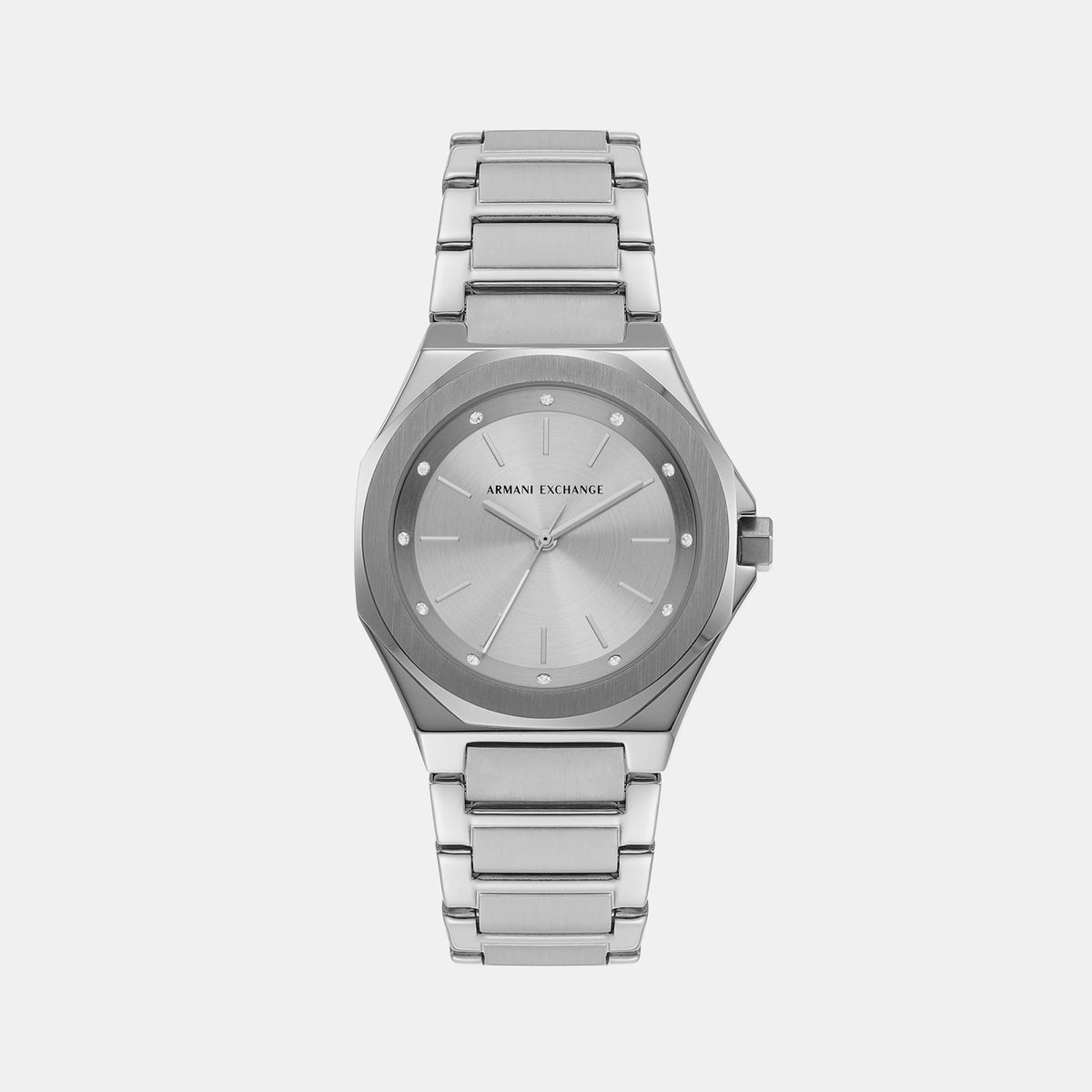 Armani Exchange Round Silver Analog watch