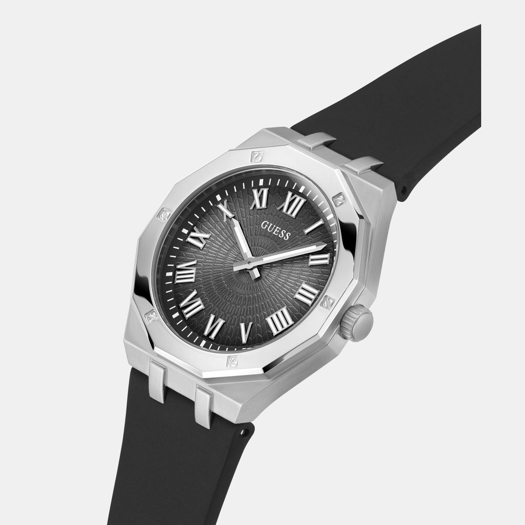 Guess Men Round Black watch