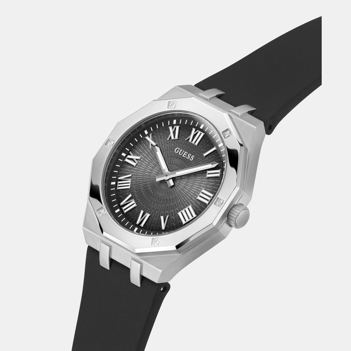 Guess Men Round Black watch