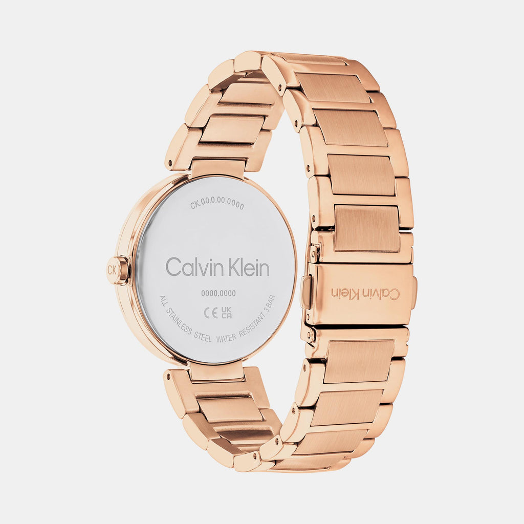 Calvin Klein Women Round Rose Gold watch