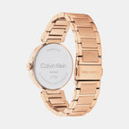 Calvin Klein Women Round Rose Gold watch