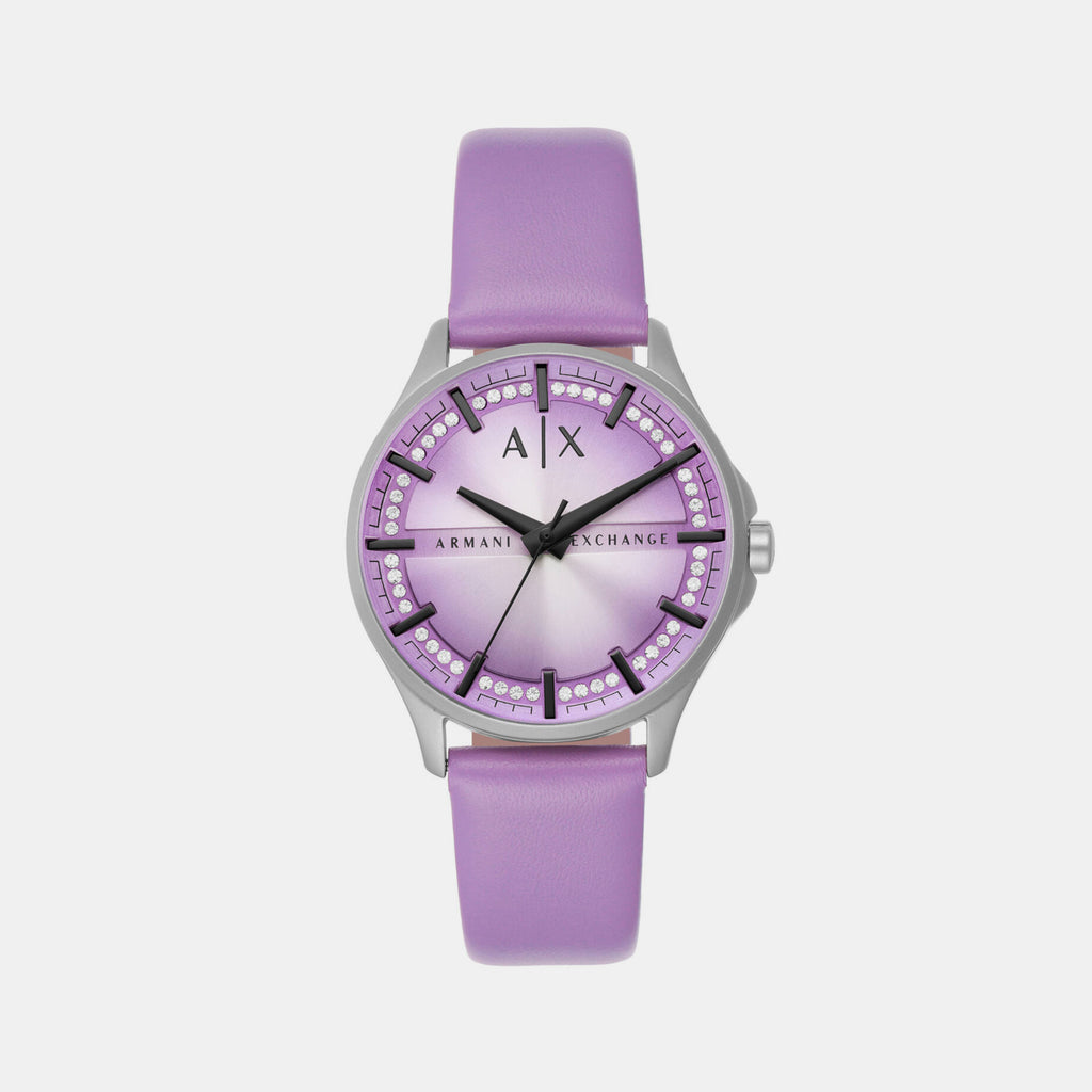 Armani Exchange Round Purple Analog watch