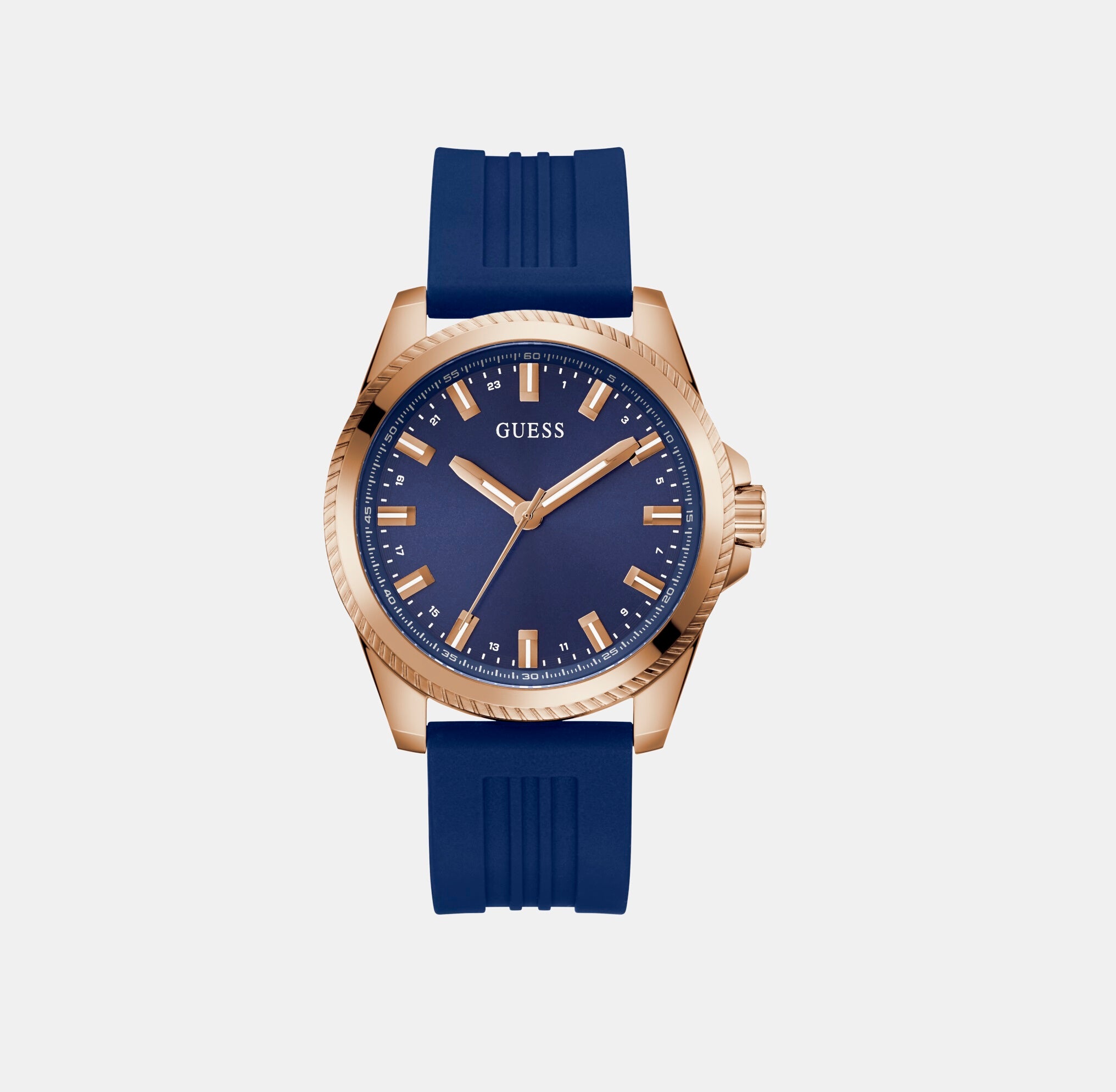 Guess Round Blue Analog watch