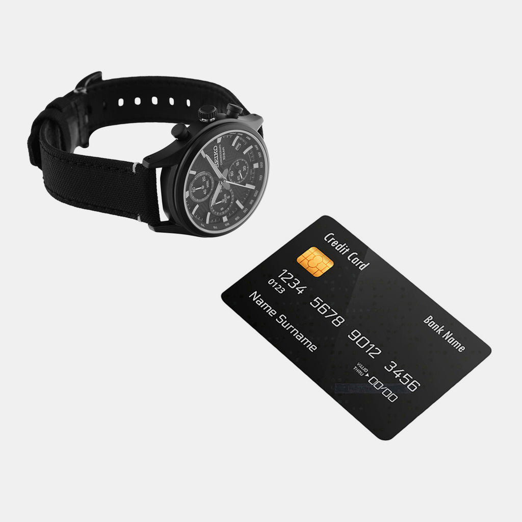 Seiko Leather Black watch