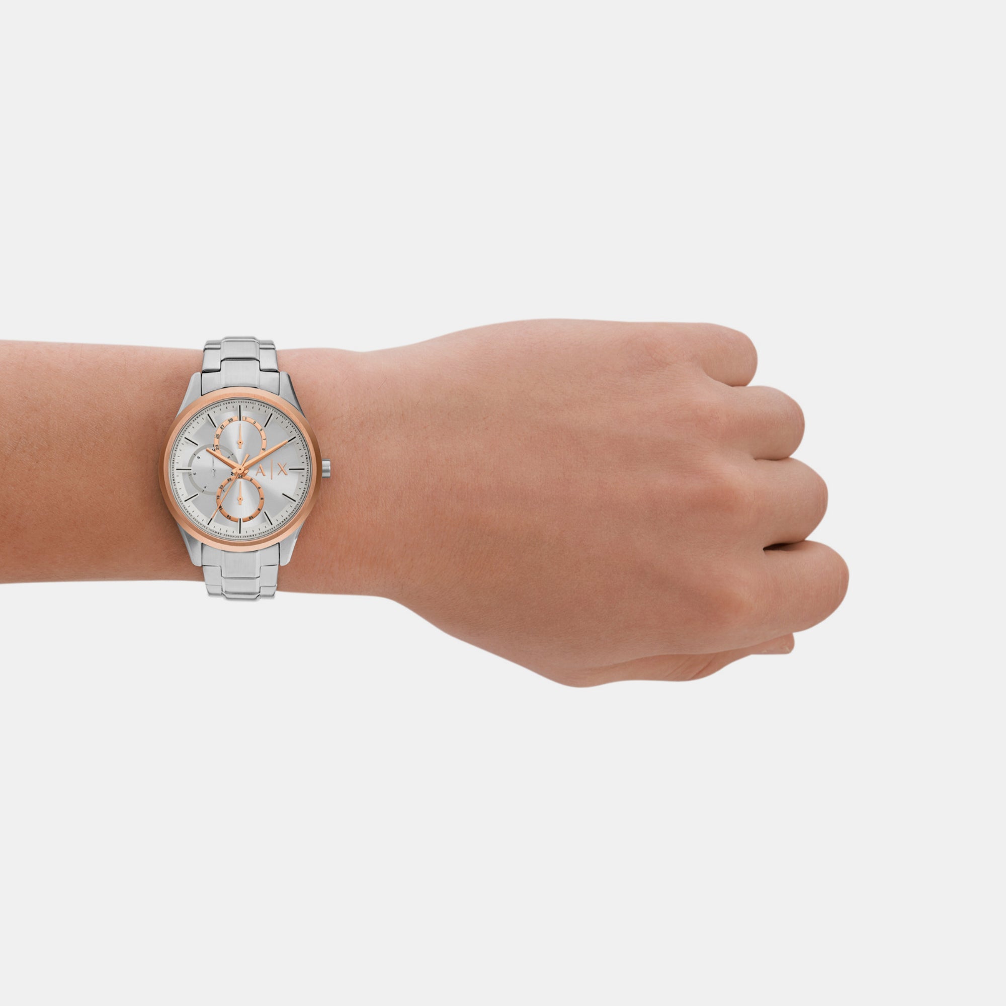 Armani Exchange Men Round Silver watch