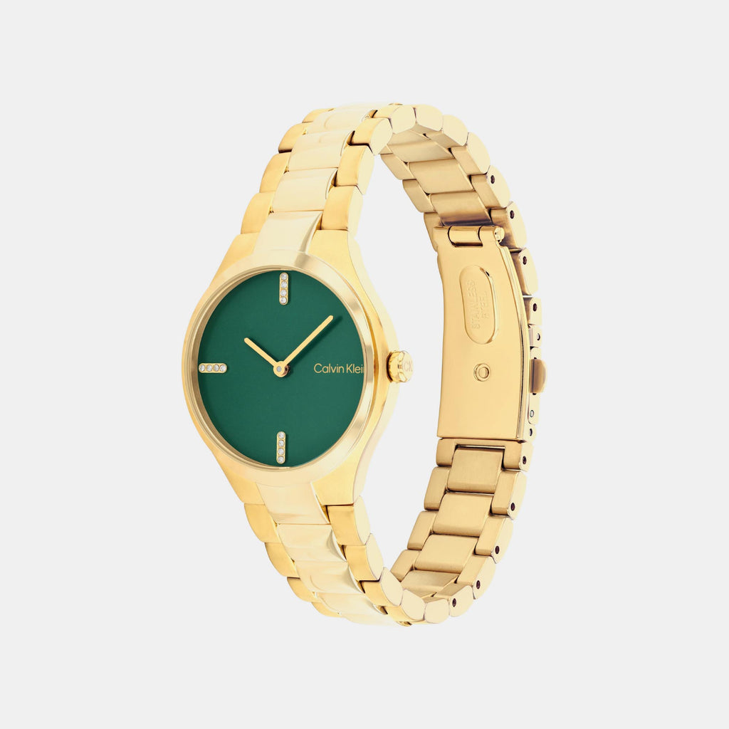 Calvin Klein Women Round Green watch
