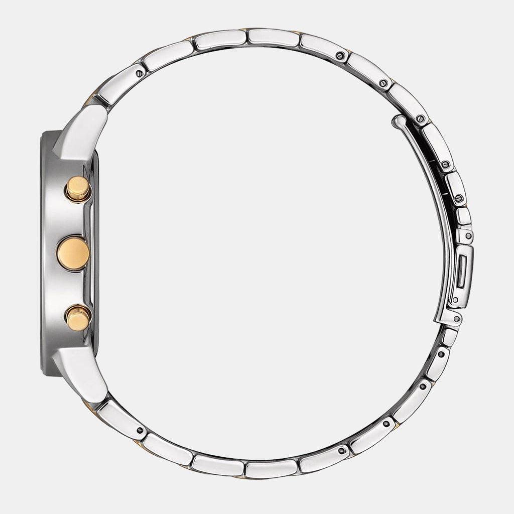 Axiom Men Eco-Drive Blue Dial Chronograph Stainless Steel Watch AT2244-84L