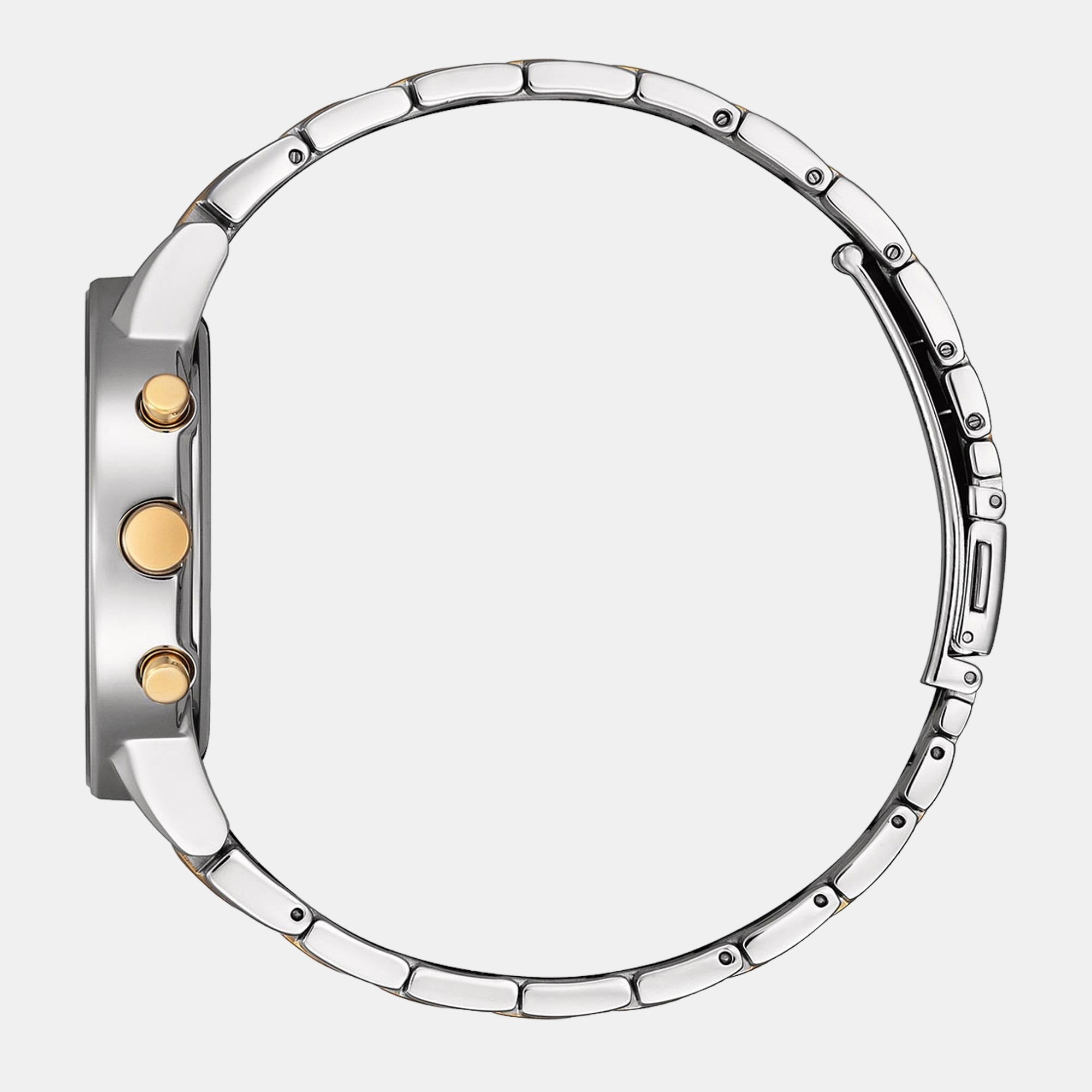 Axiom Men Eco-Drive Blue Dial Chronograph Stainless Steel Watch AT2244-84L