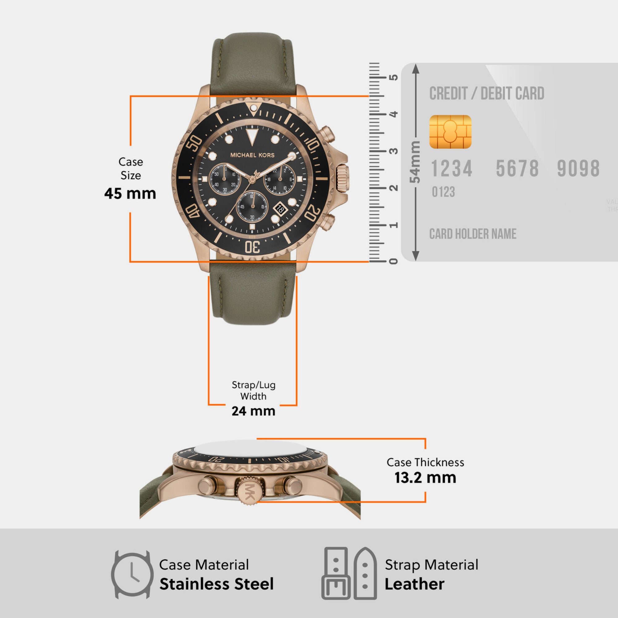 Michael Kors Stainless Steel Round watch