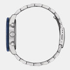 Eco-Drive Men Eco-Drive White Dial Chronograph Stainless Steel Watch CA4554-84H