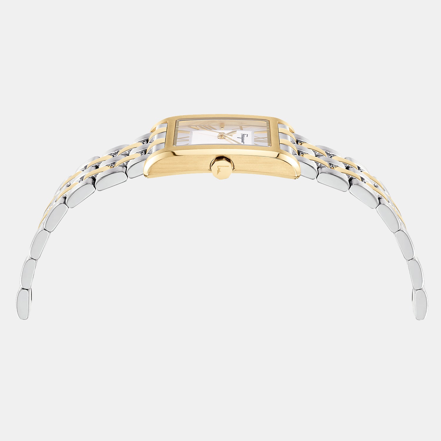 Ferragamo Men Rectangular Silver watch